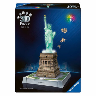 Ravensburger 3D-Puzzle Icons Freiheitsstatue - mit Licht - 128 Teile.