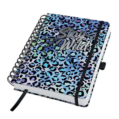 Sigel Spiralnotizbuch – Jolie – A5 – 240 Seiten – 120-Gramm-Papier – blanko – Blue Leo Love – Si-JN652
