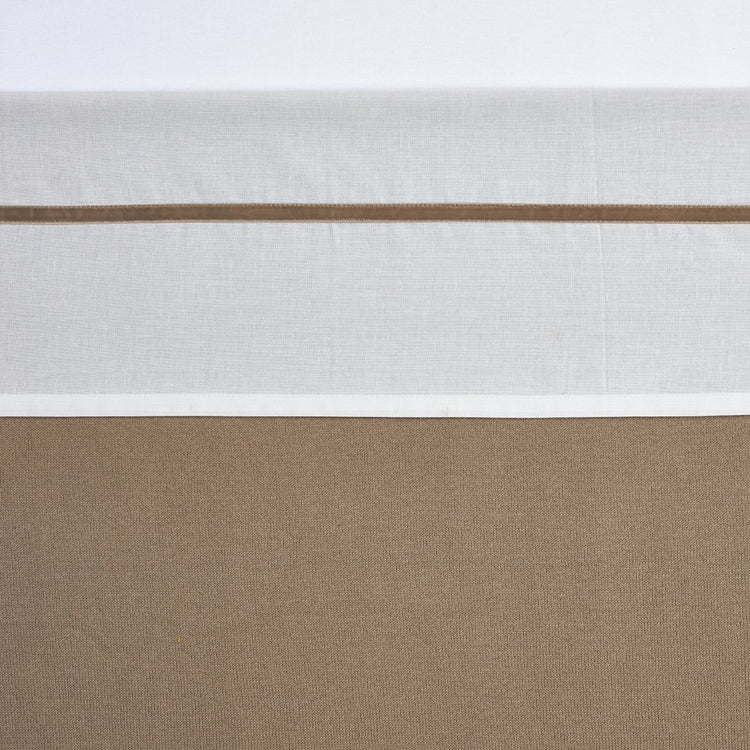 Meyco Babybettlaken mit Paspelierung – Taupe – 100 x 150 cm – 0,3 Tog