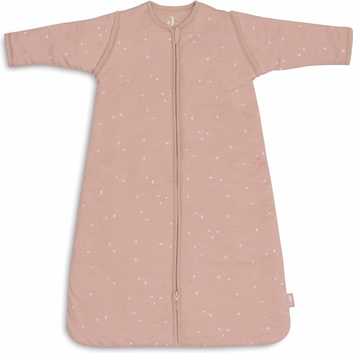 Jollein Babyschlafsack Winter mit abzippbarer Hülle 90 cm – Twinkling Wild Rose – Winterschlafsack