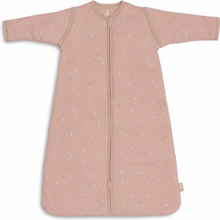 Jollein Babyschlafsack Winter mit abzippbarer Hülle 90 cm – Twinkling Wild Rose – Winterschlafsack
