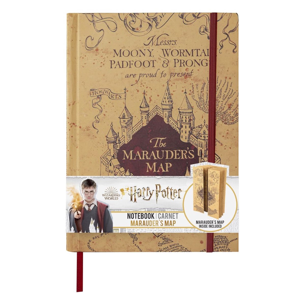 Cinereplicas Harry Potter Notizbuch A5, Karte des Marodeurs, cremefarben