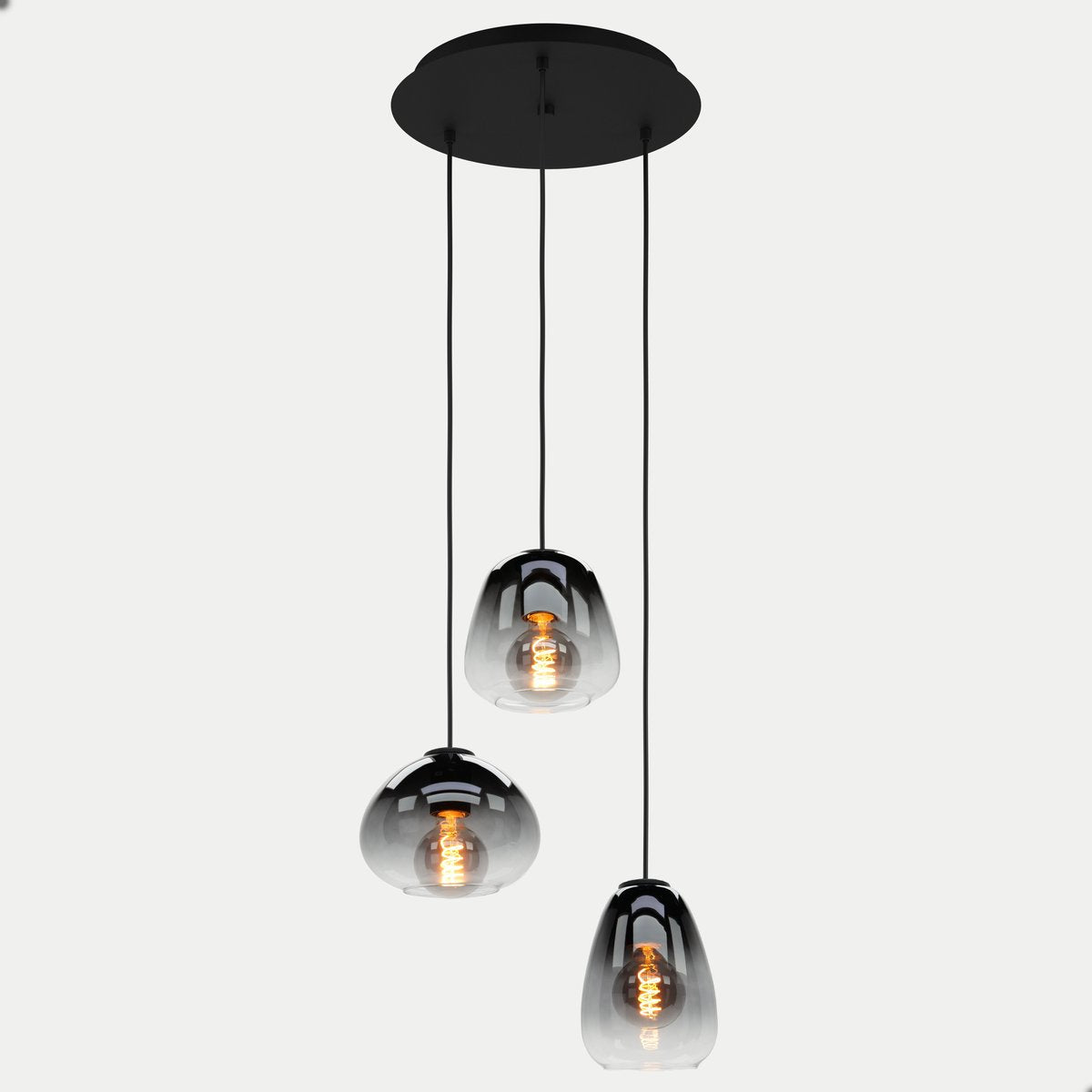 Eglo Aguilares Hängelampe – E27 – ø 43 cm – Glas – Schwarz
