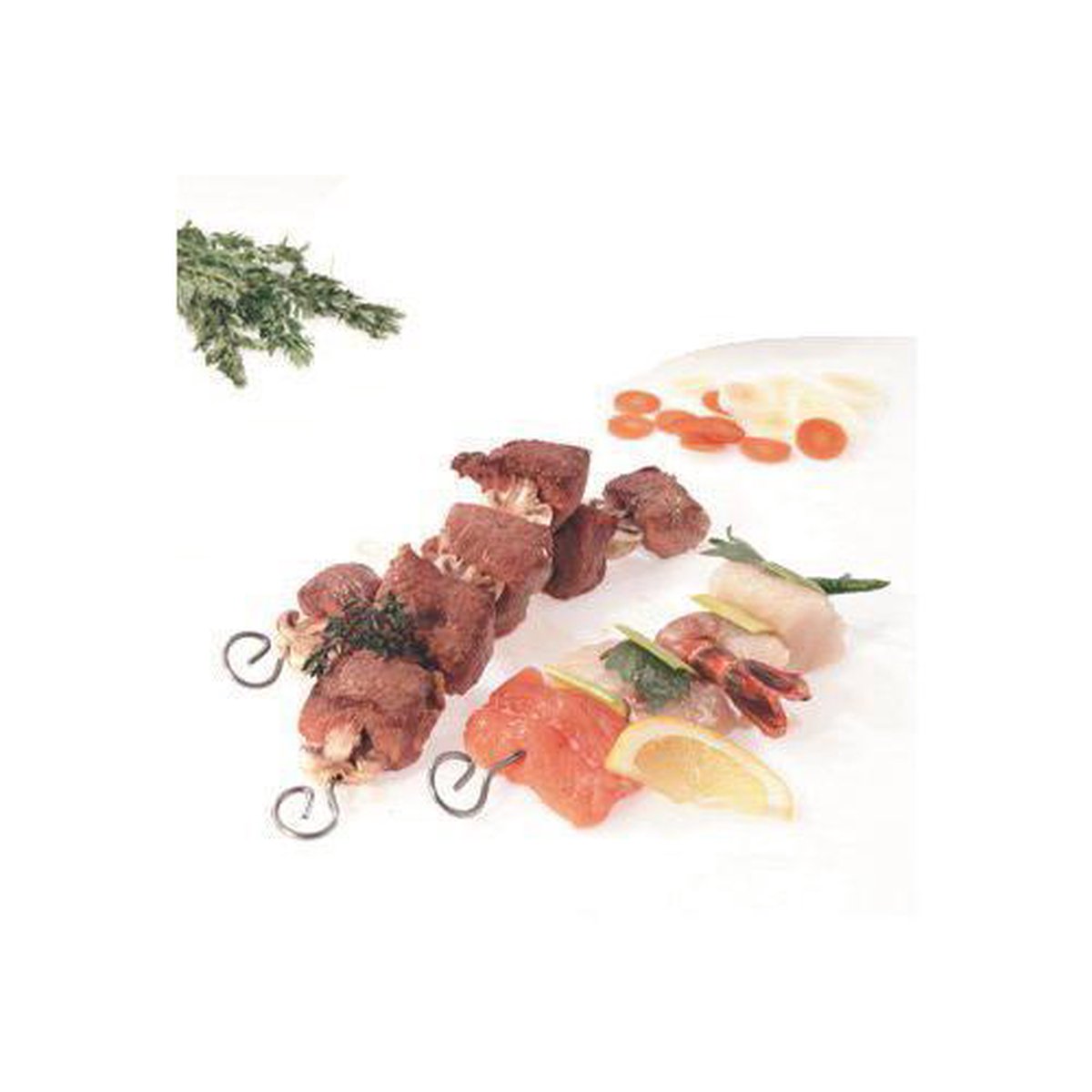 Gefu Piccante Schaschlikspieße – 4-teilig – Grillspieße aus Edelstahl – 23 cm