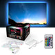B.K. Licht – LED-Streifen – 2 Meter – mit RGB – Auto-USB – mit Fernbedienung – selbstklebend – für TV-PC – Gaming-Zubehör