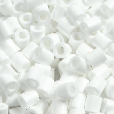 Nabbi-Perlen zum Aufbügeln, Größe 5 x 5 mm, Lochgröße 2,5 mm, mittel, weiß (32221), 6000 Stück, 1 Box