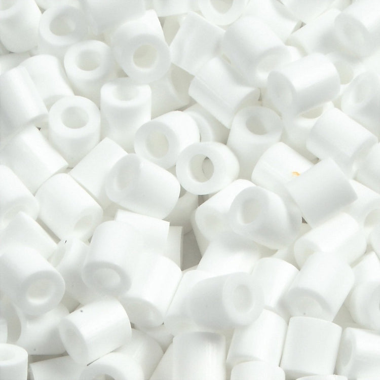 Nabbi-Perlen zum Aufbügeln, Größe 5 x 5 mm, Lochgröße 2,5 mm, mittel, weiß (32221), 6000 Stück, 1 Box