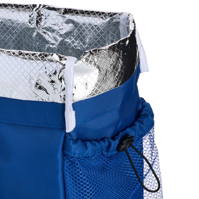 Muitomas Kühltasche 8 Liter – Wärmeisolierung – ein zentrales Fach – Seitentasche für Flasche – verstellbarer Schultergurt – blau