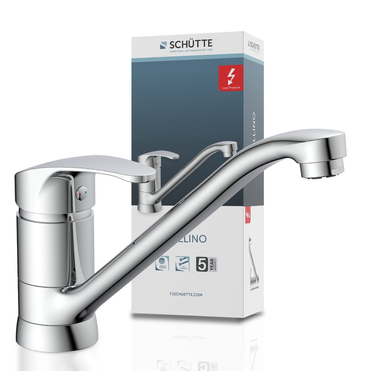 Schütte Schütte Ein -Tutton -Mischerscello -Chrom -Chrom -Verhuhner