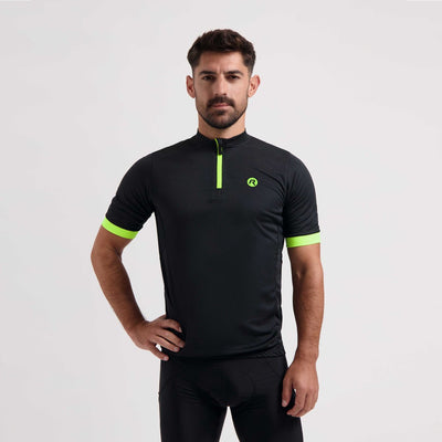 Rogelli Core Radtrikot Herren – Kurzarm – Schwarz fluoreszierend Gelb – 4XL