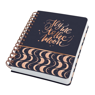 Sigel – Spiralnotizbuch – Jolie – A5 – Hardcover – 240 Seiten – Punkte – 120-Gramm-Papier – Mondscheinmelodie – si-jn625