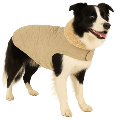 Flamingo-Hundemantel – Bonnie – Hundemantel – Winter-Hundejacken – wasserdichter Hundemantel – 50 cm – A: 50 cm, B: 38–40 cm, C: 62–68 cm – Beige