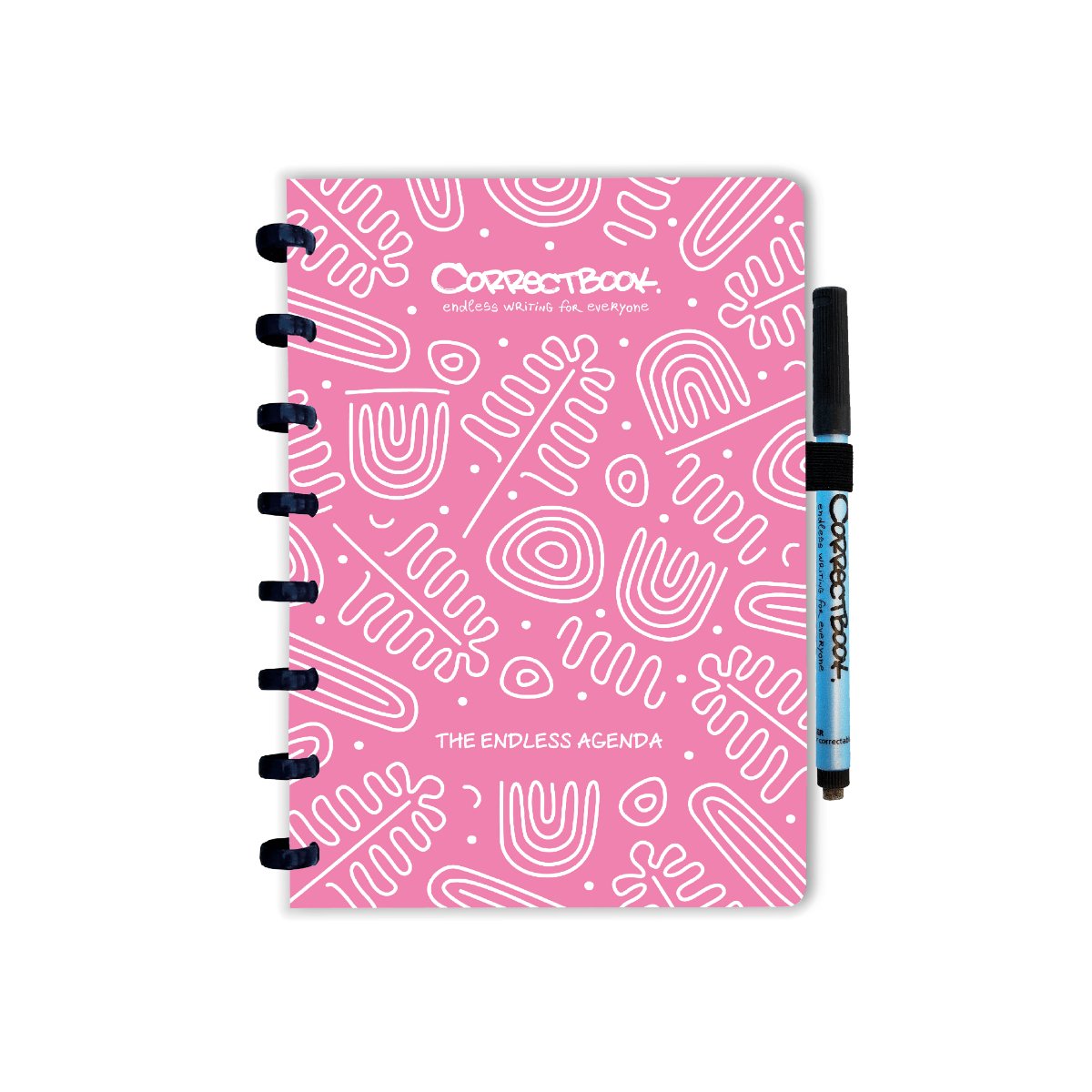 Correctbook Endlos-Agenda A5, löschbar, wiederverwendbar, Blütenrosa (Pink)