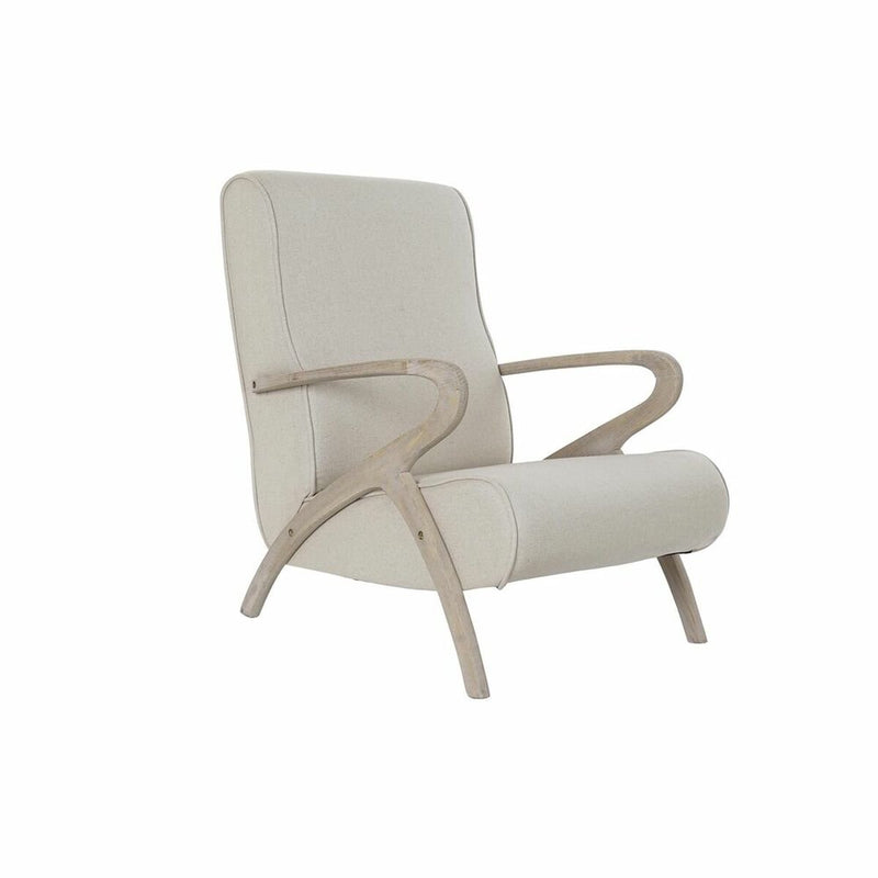 Dkd Home Decor Sessel Fichte Beige Polyester (57 x 55 x 85 cm)