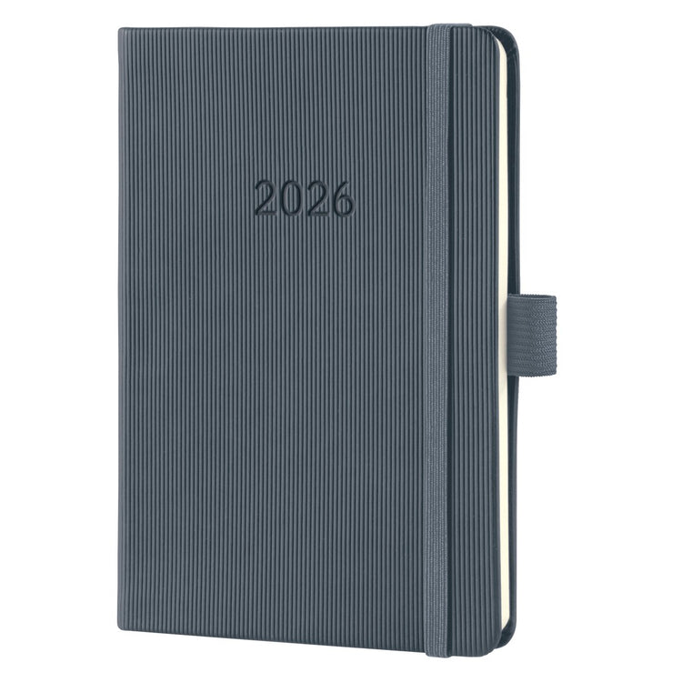 Sigel Wochenplaner 2026 Conceptum – Format A6 – Dunkelgrau – Hardcover – SI-C2667