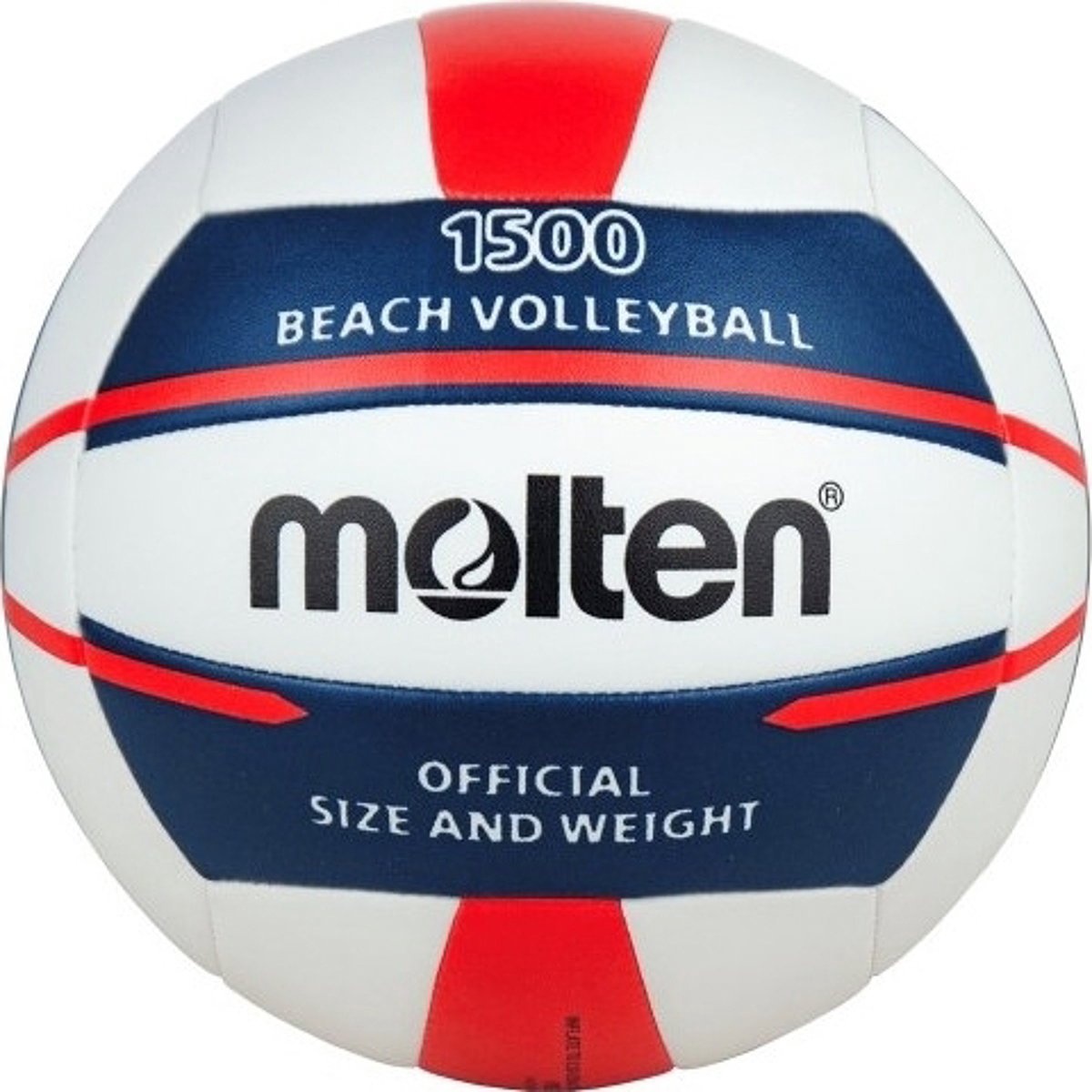 Molten v5b1500 Beachvolleyball – weiß blau rot | Größe: 5