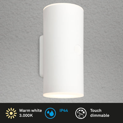 Briloner - Lampe d'extérieur - Lima - Touch - Stufenweise dimmbar - Laden über USB - Akku wiederaufladbar - Spritzwasserschutz - 15,5 x 7 x 8 cm - Schwarz