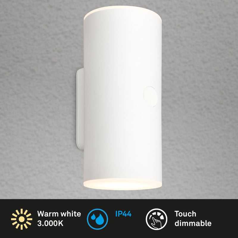 Briloner - Lampe d'extérieur - Lima - Touch - Stufenweise dimmbar - Laden über USB - Akku wiederaufladbar - Spritzwasserschutz - 15,5 x 7 x 8 cm - Schwarz