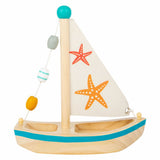 Kleine Fußbadspielzeug Holzsegelboot Zeester - afbeelding 1