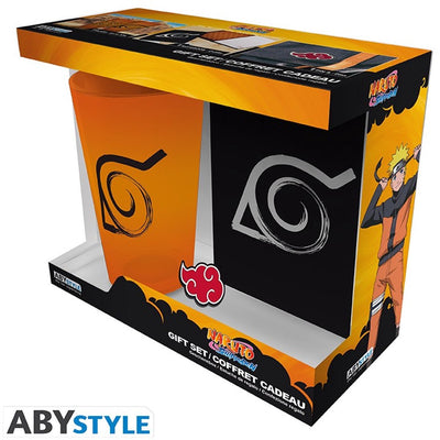 Abystyle Naruto Shippuden Geschenkset XXL Glas + Pin + Notizbuch Konoha