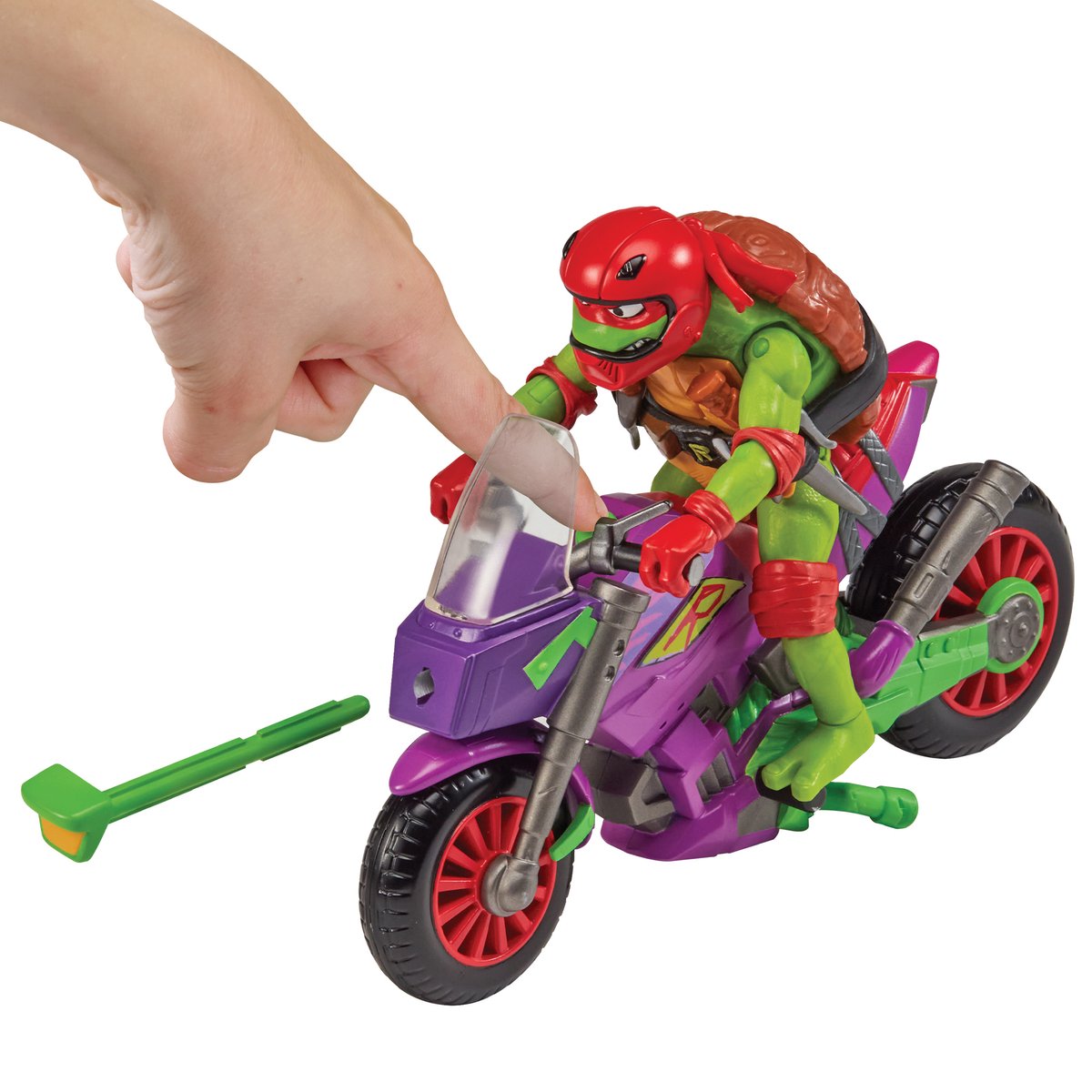 Teenage Mutant Ninja Turtles – Fahrzeug mit Figur – lila Drachenzyklus mit Raphael