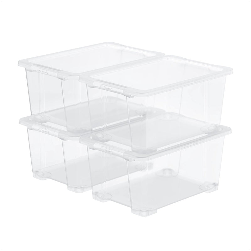 Rotho Core Basic Aufbewahrungsbox - 4er-Set - stapelbar - 44 ltr