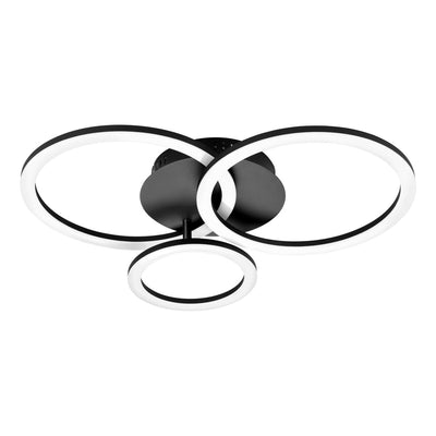 Eglo connect.z parrapos-z smarte Deckenleuchte – 54,5 cm – Schwarz und Weiß – einstellbares weißes Licht – dimmbar – Zigbee