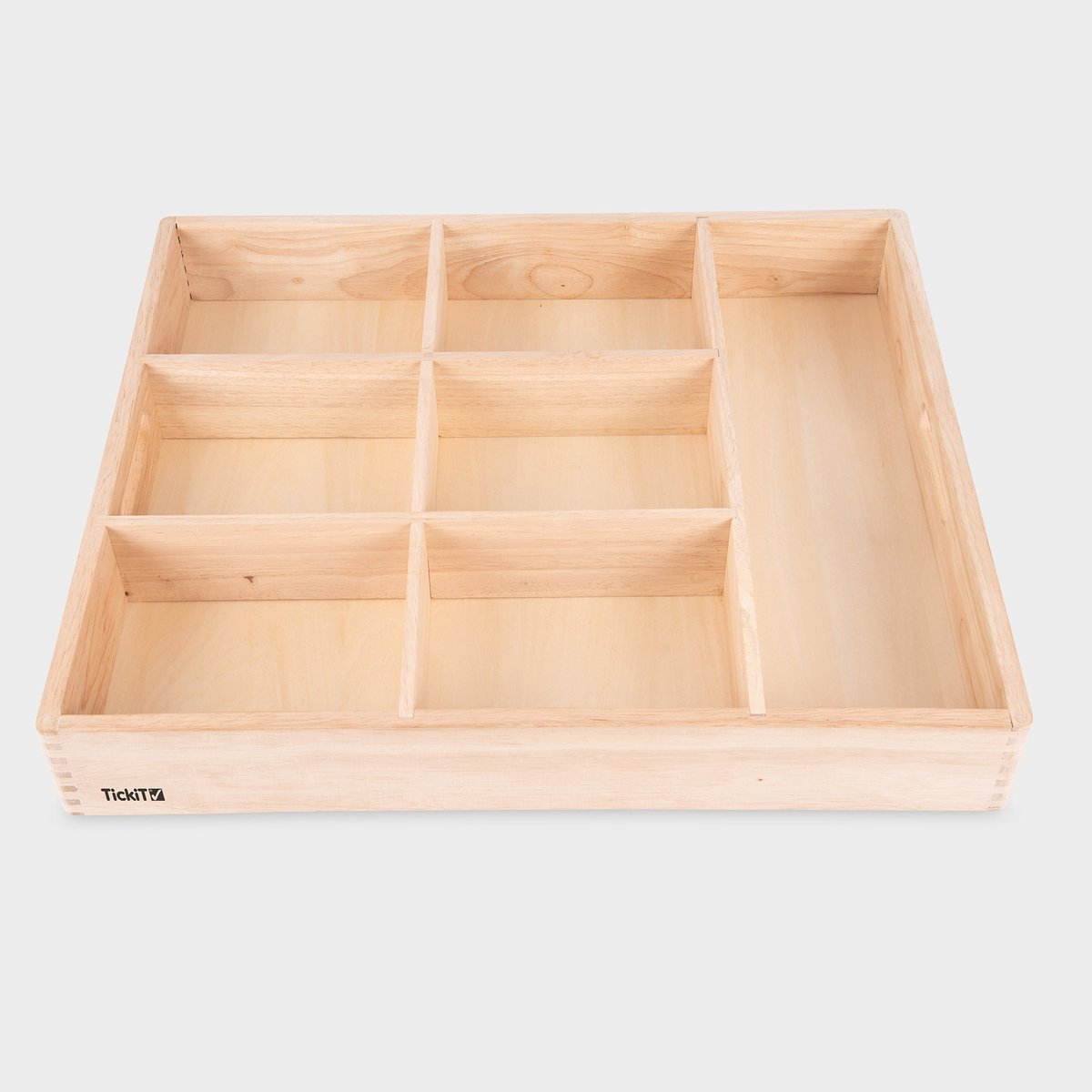 Tickit ® Sortierbox aus Holz (7 Fächer)