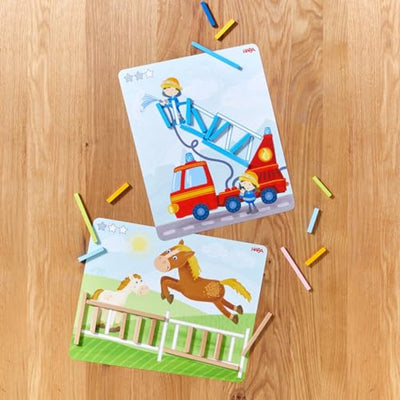 Haba Organisationsspiel Stabix Lernspiel aus Holz für Kinder.