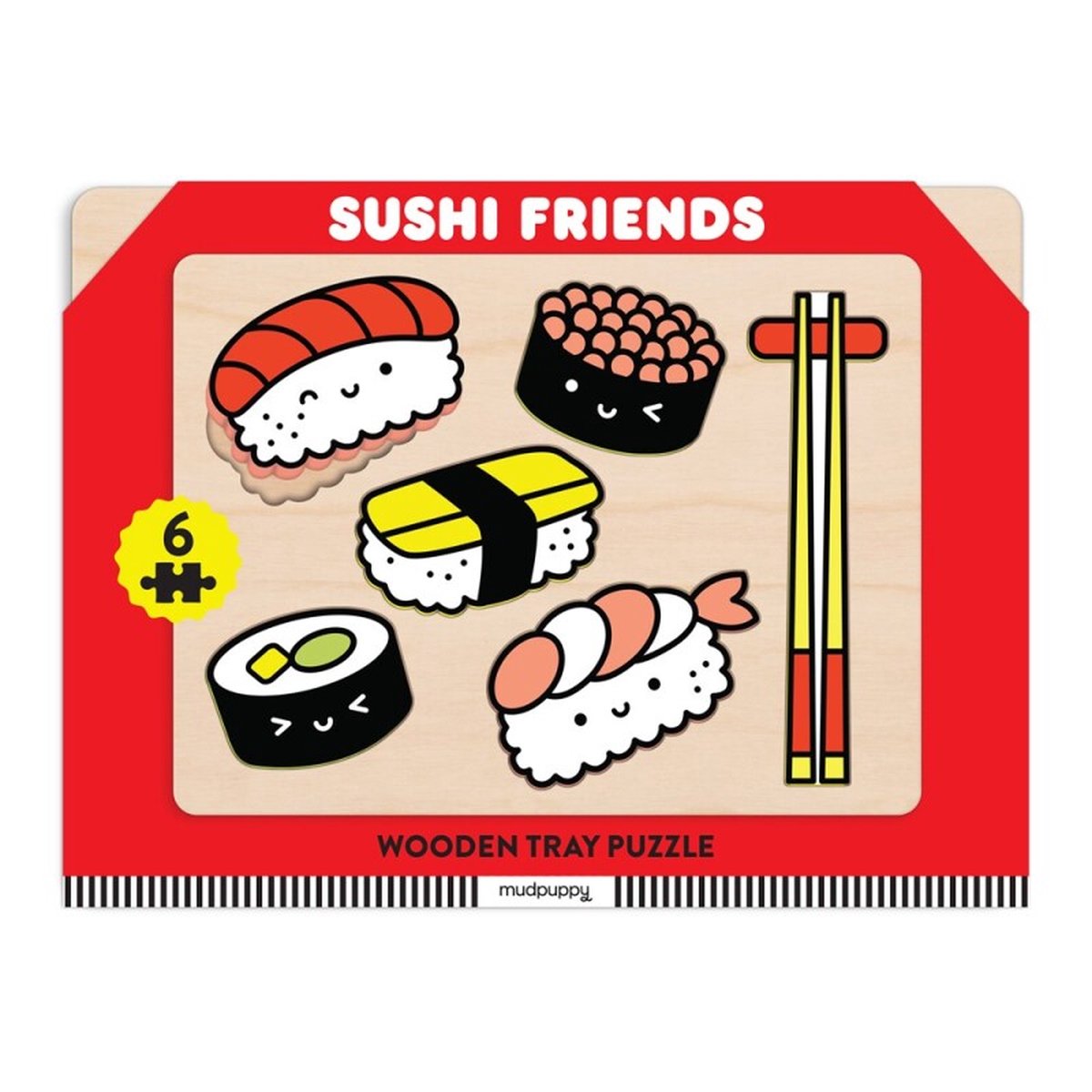Sushi Friends Holztablett-Puzzle