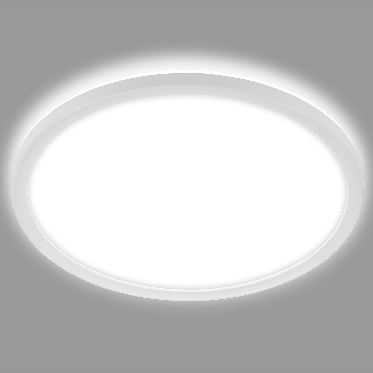 Briloner – LED-Badezimmerbeleuchtung – Deckenleuchte mit Hintergrundbeleuchtung – Badezimmer-Deckenleuchte – IP44 – ø42 cm – weiß