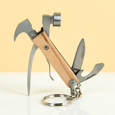 Kikkerland 7-in-1-Minihammer – Holz – Outdoor – Werkzeuge