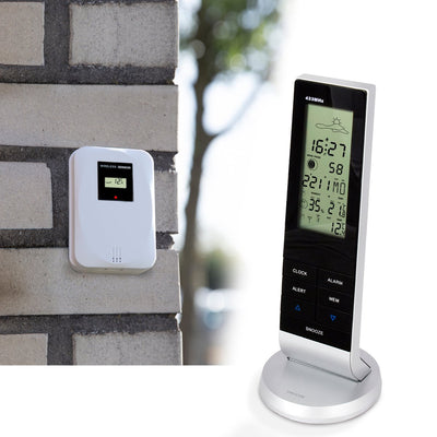 Alecto ws-1150 – professionelle Wetterstation mit kabellosem Außensensor – schwarz