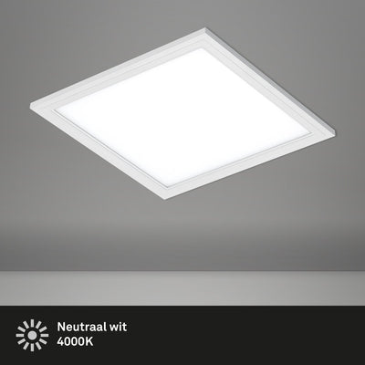 Briloner schlicht – LED-Deckenleuchte – Deckenleuchten-Panel – neutralweißes Licht 4.000 K – 1.300 lm – 12 W – 29,5 x 29,5 cm – weiß