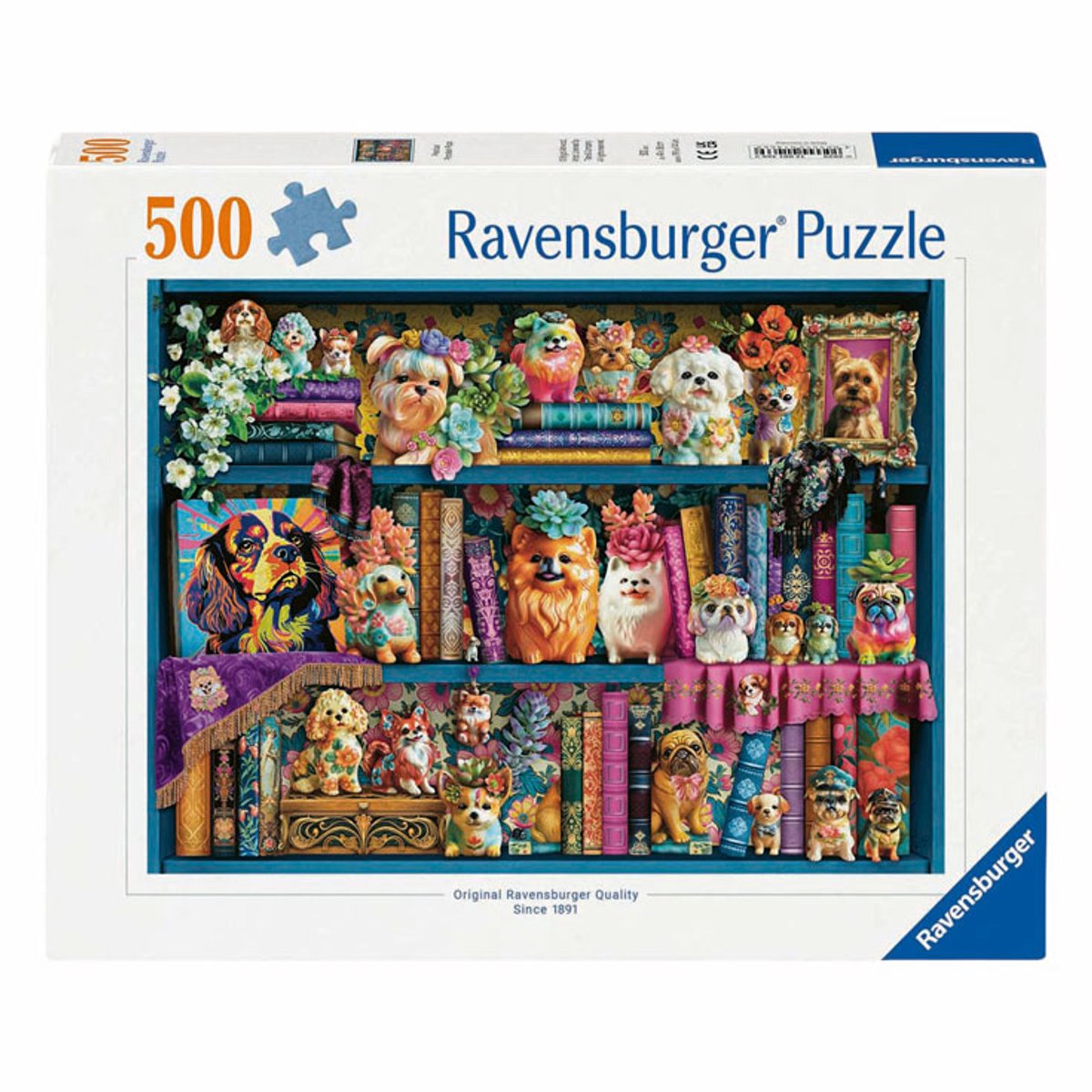 Ravensburger Puzzle wertvolle Porzellanhunde - 500 Teile.