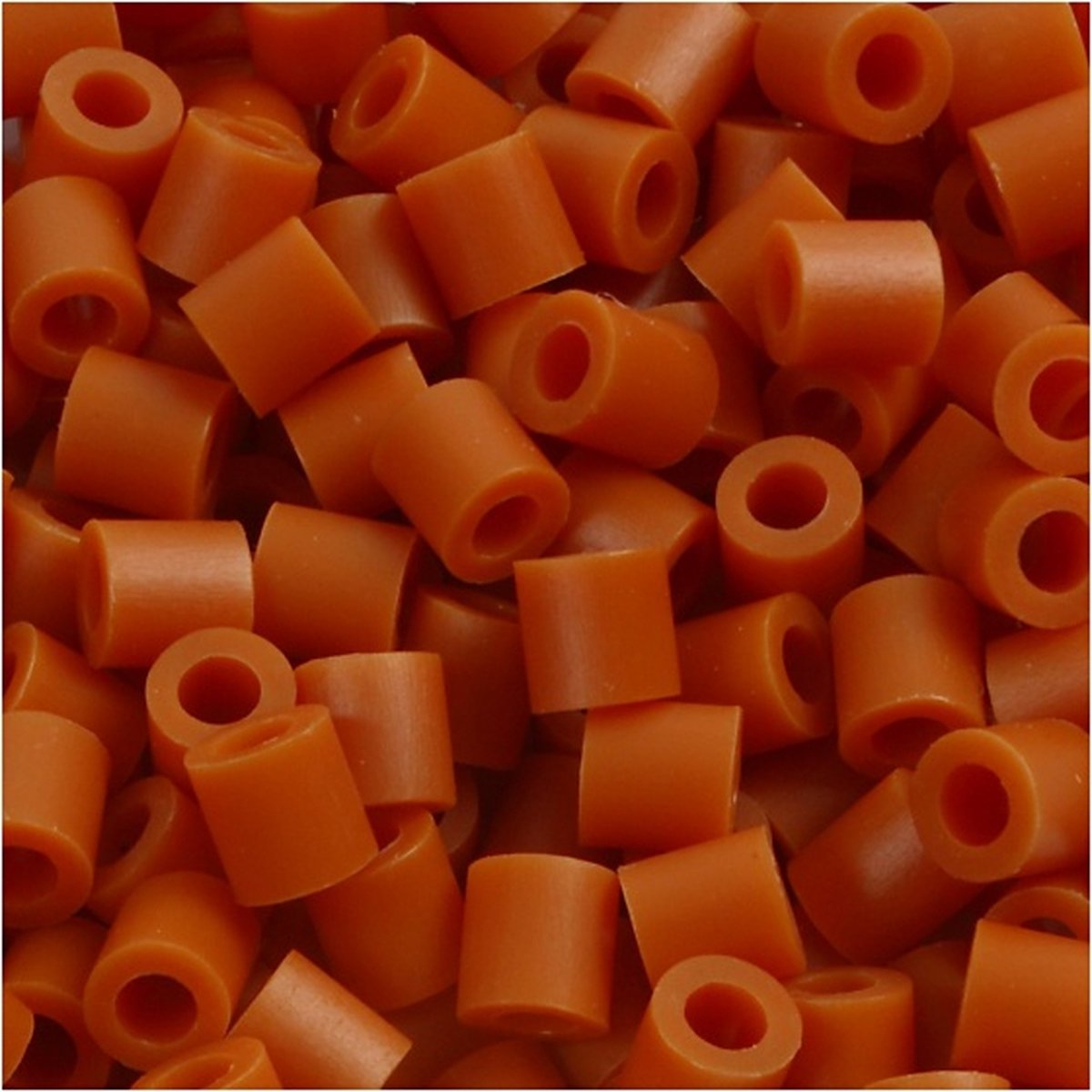 Nabbi-Perlen zum Aufbügeln, Größe 5 x 5 mm, Lochgröße 2,5 mm, mittel, rotbraun (32254), 6000 Stück, 1 Box