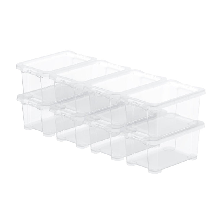 Rotho Core Basic Aufbewahrungsbox - 8er Set - stapelbar - 4 ltr