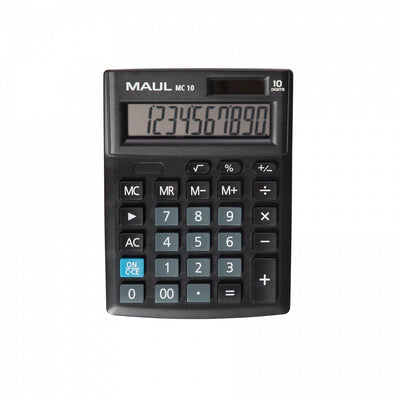 Maul Tischrechner MC 10 schwarz Anzahl der Anzeigepositionen: 10 batteriebetrieben, solarbetrieben (B x H x T)
