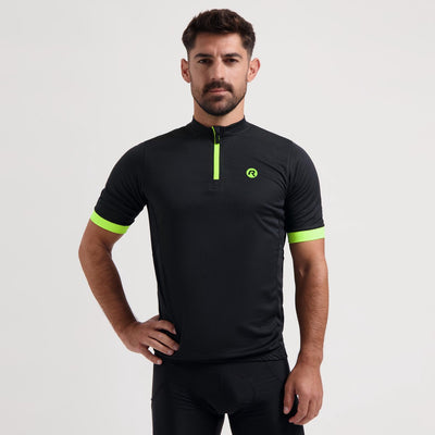 Rogelli Core Radtrikot Herren – Kurzarm – Schwarz fluoreszierend Gelb – 5XL