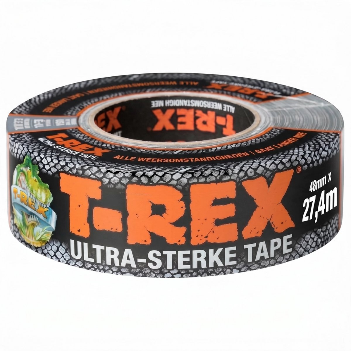 T-rex® t-rex – Textilband 48 mm x 27,4 m grau – extrem starkes und reißfestes Gaffer-Tape für den Innen- und Außenbereich – wasserfestes Klebeband mit starker Klebekraft – ideal für universelle Reparaturen und Befestigungen