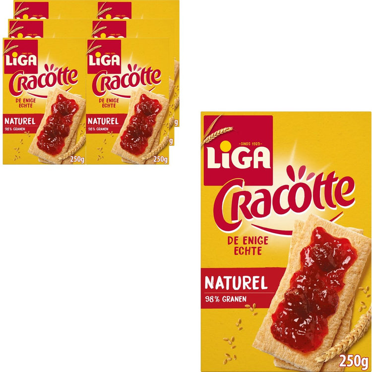 Liga Cracotte Light Cracker Natur 6 x 250g - Cracker - Brotersatz - Frühstück