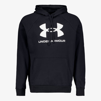 Under Armour UA Rival Fleece Logo HD-BLK Herren-Sporttrikot – Schwarz – Weiß
