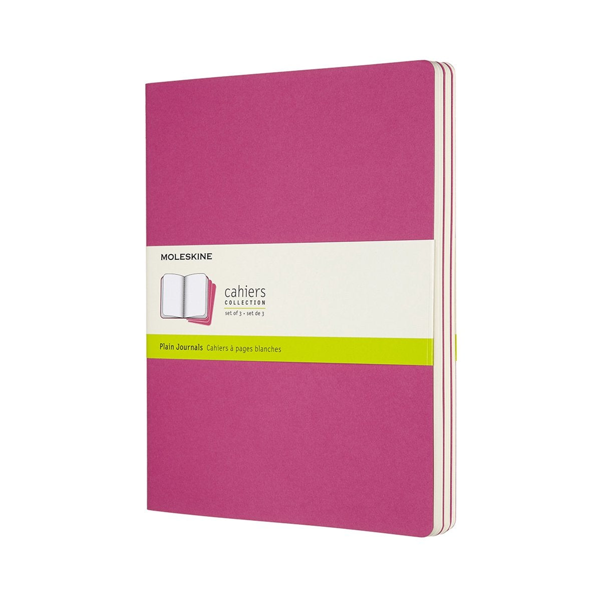 Moleskine Cahier-Tagebücher – extra groß – leer – rosa – 3er-Set