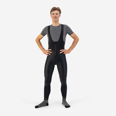 Rogelli Deep Winter lange Radhose – mit Hosenträgern – Herren – Schwarz – Größe L