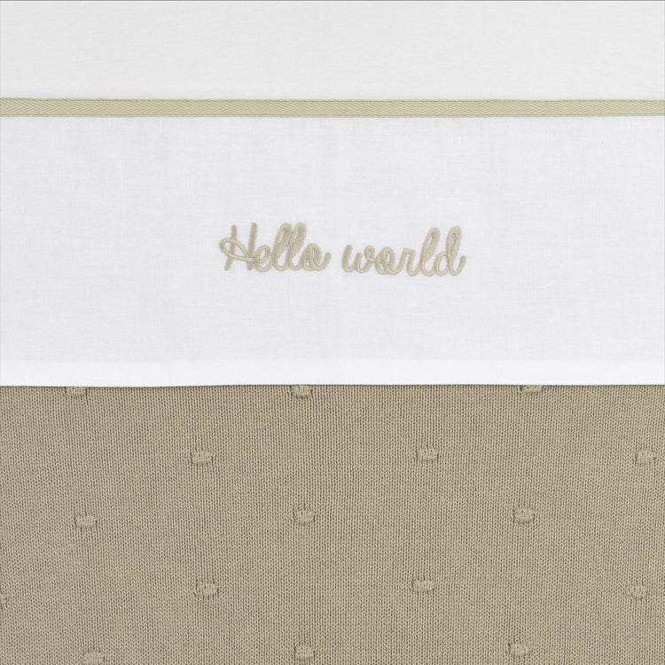 Meyco Baby Hello World Bettlaken – Sand – 75 x 100 cm – 0,3 Tog