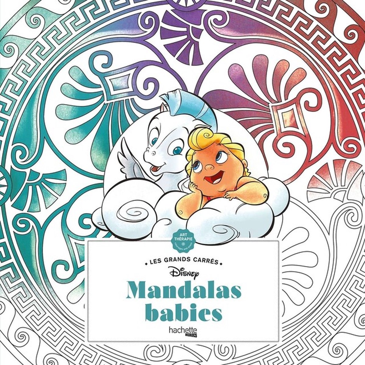 Hachette Helden Disney Les Grands Carrès Disney Mandalas Babys – Malbuch für Erwachsene