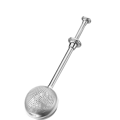 Gefu T-Ball Tee-Ei für losen Tee – Teefilter aus Edelstahl mit Griff – Teelöffel und Filter in einem