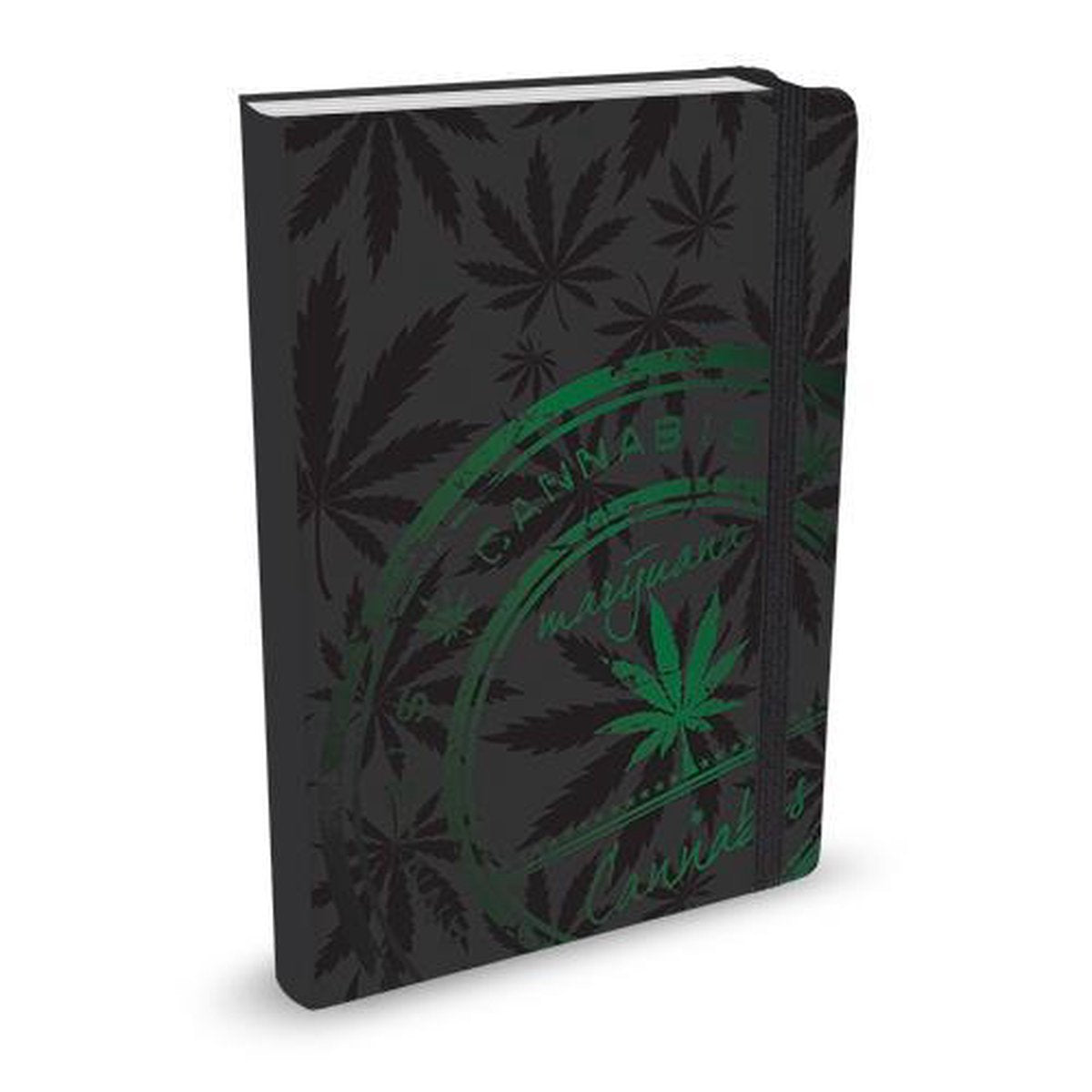 Peter Pauper mittelgroßes Notizbuch – Cannabis – mit elastischem Verschluss – 16 x 21 cm