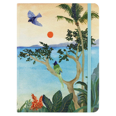 Peter Pauper mittelgroßes Notizbuch – tropisches Paradies – mit elastischem Verschluss – 16 x 21 cm