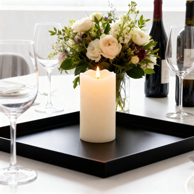 Arti casa LED-Kerze – Timer 6 Stunden – batteriebetrieben – 7,5 x 15 cm – Elfenbein